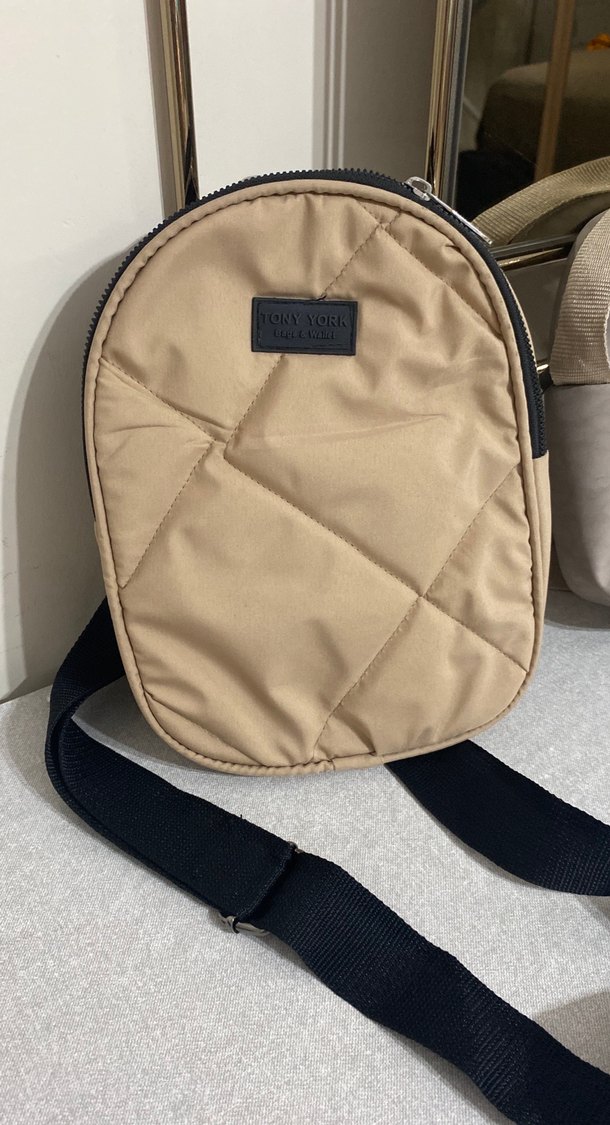 Bej Kemerli Kadın Çapraz Çanta - Görsel 3