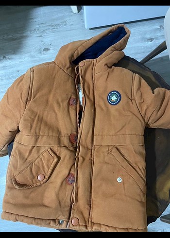 Düğmeli Kahverengi Erkek Çocuk Mont - Görsel 3