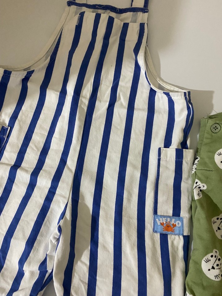 Renkli Erkek Çocuk Kolsuz Tulum - Görsel 2