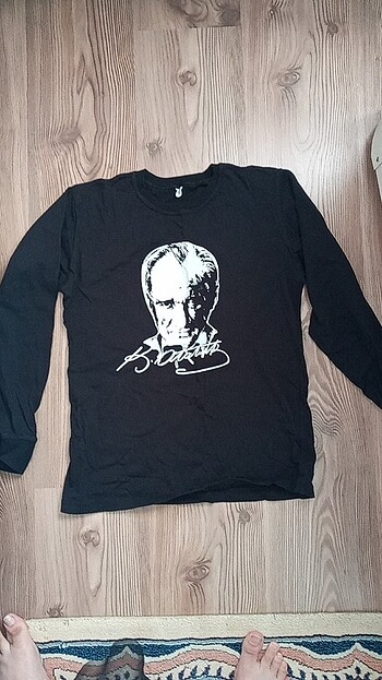 Siyah Atatürk Baskılı Cocuk Tshirt