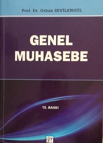 Genel Muhasebe - Prof Dr Orhan Sevilengül 15. Baskı 