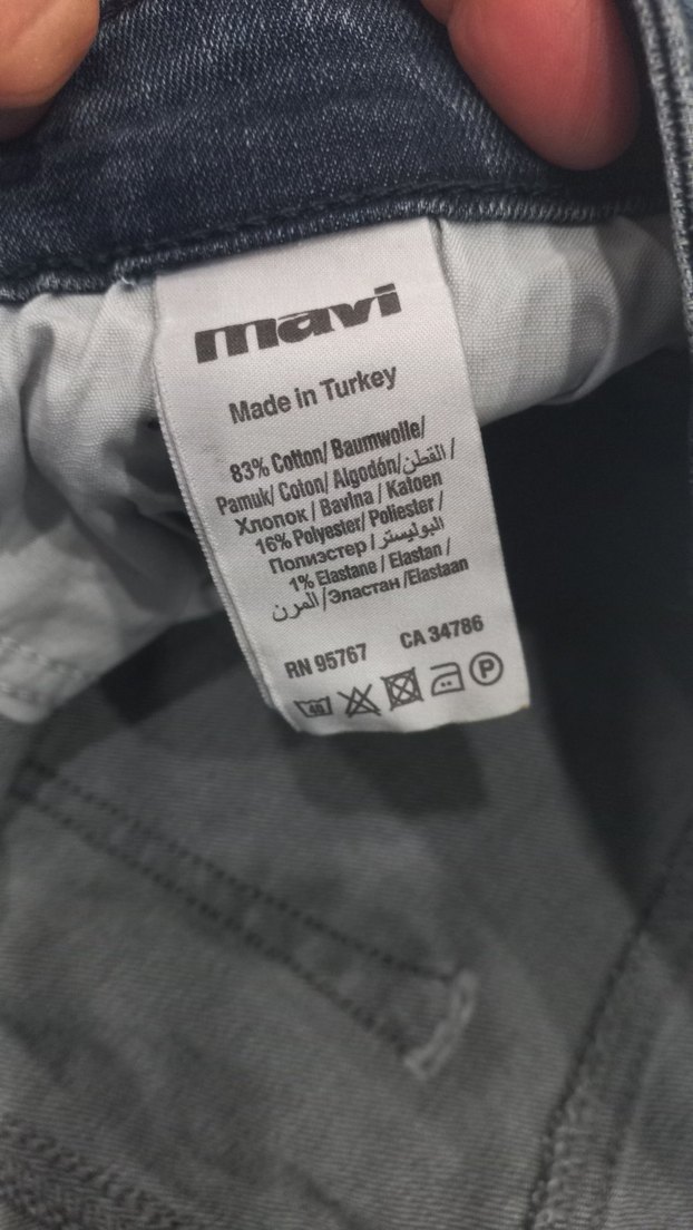 Gri Denim Kadın Normal Kesim Kot Pantolon 30 31beden - Görsel 4