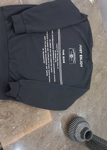 Gri Baskılı Salaş erkek  çocuk  Sweatshirt - Görsel 4