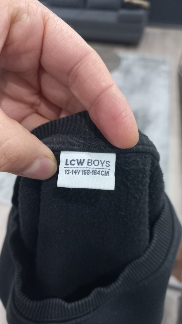 Gri Baskılı Salaş erkek  çocuk  Sweatshirt - Görsel 5