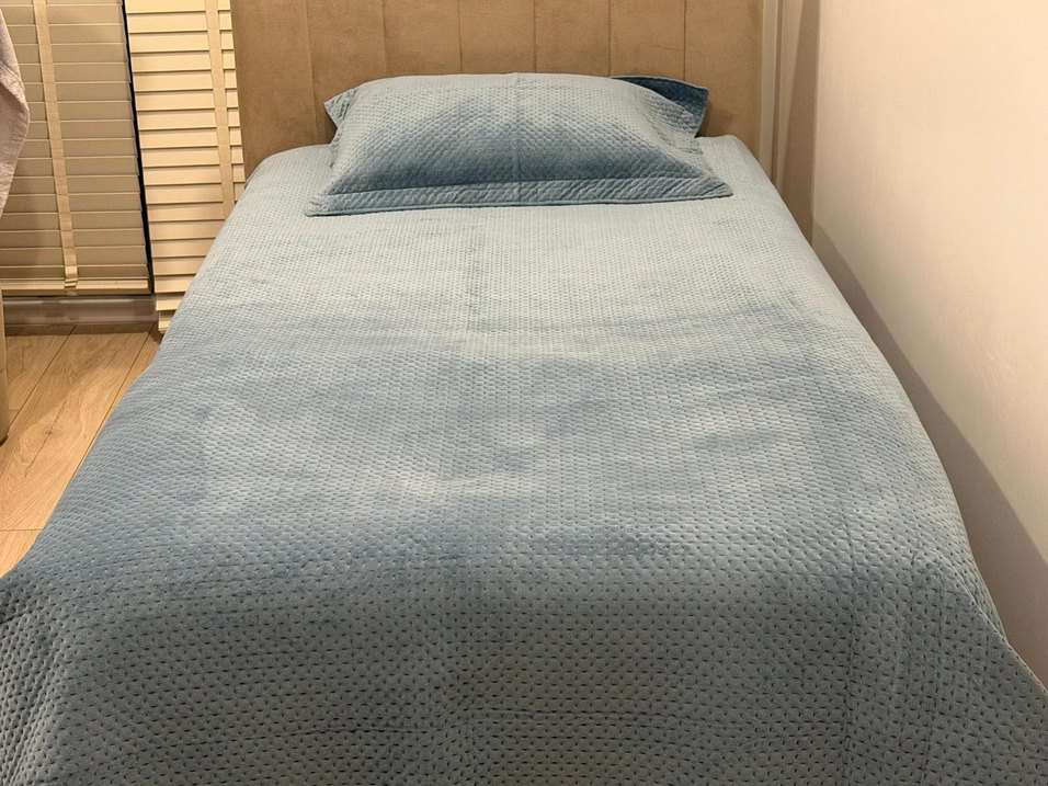 mqvi Düz Desen Yatak Örtüsü linens glace tek kisilik - Görsel 2