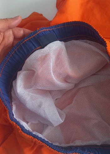 Turuncu Baskılı Erkek Deniz Şortu - Görsel 5