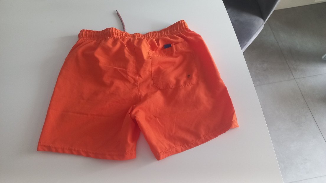 Turuncu Baskılı Erkek Deniz Şortu - Görsel 3