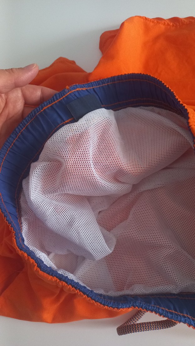 Turuncu Baskılı Erkek Deniz Şortu - Görsel 5