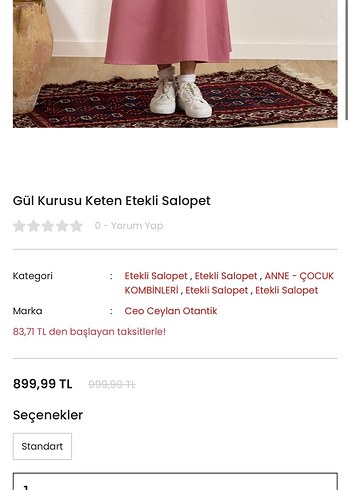Diğer Etekli Salopet