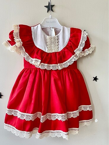 4 Yaş Beden Vintage Kısa Kollu Elbise