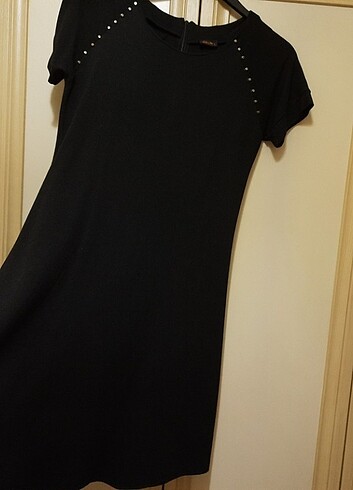 l Beden Siyah günlük elbise 