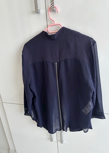 Kadın Lacivert mix kumaş Ceket - Görsel 2