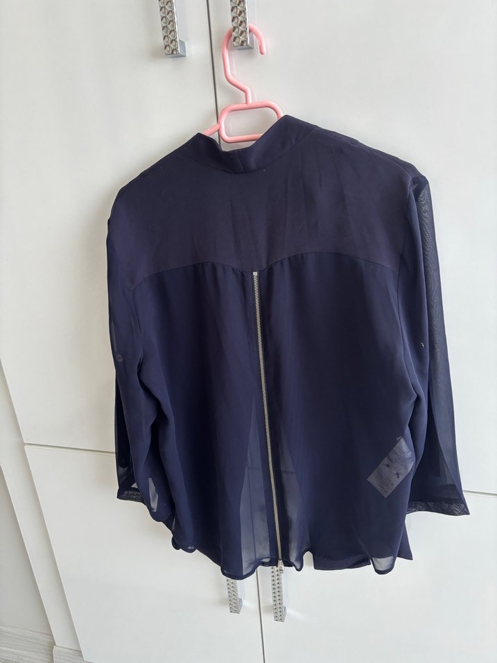 Kadın Lacivert mix kumaş Ceket - Görsel 2