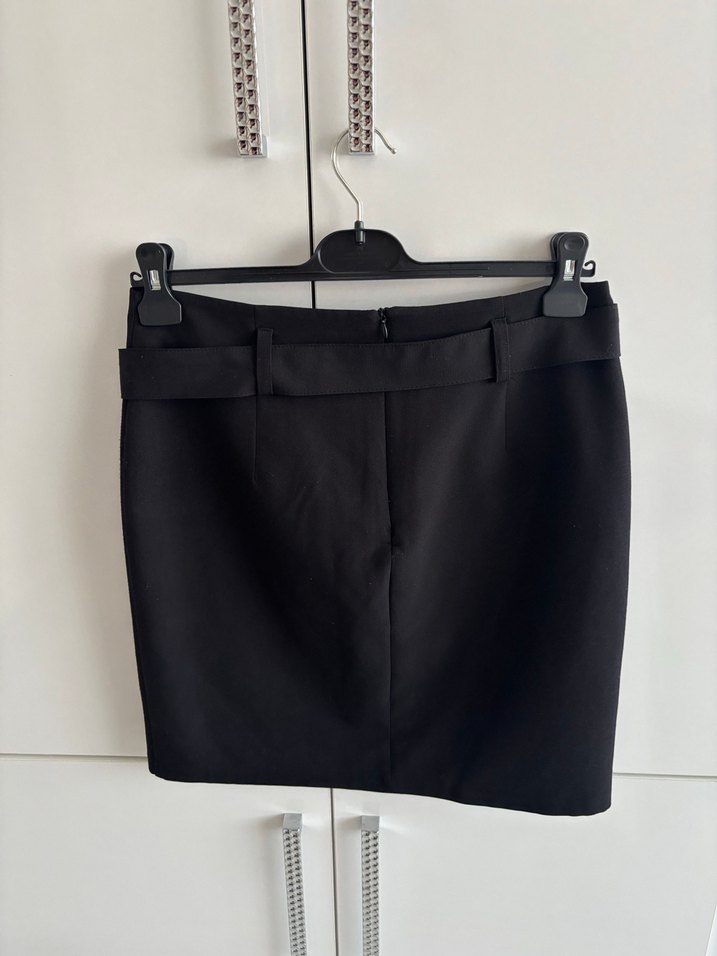 Kemerli Siyah Mini Kalem Etek - Görsel 2