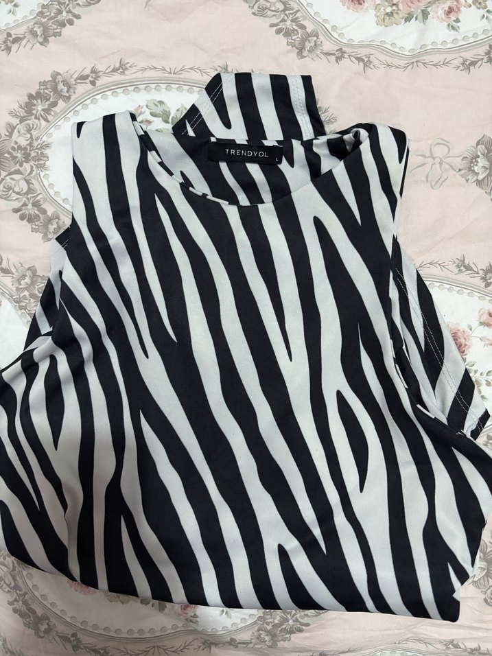 Zebra Desenli Kolsuz Body - Görsel 3