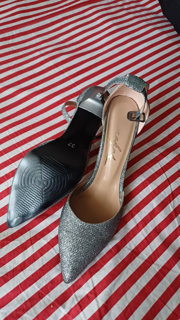 Gri Stiletto Tokalı Kadın Topuklu - Görsel 2