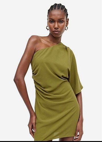 s Beden H&M Yeşil Elbise 