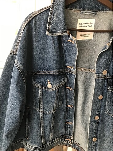 xl Beden Pull and bear düşük omuzlu denim ceket