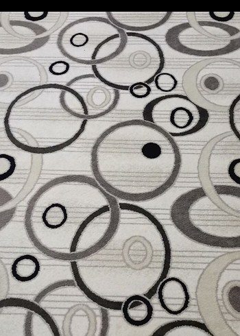 Gri Soyut Desenli Modern Halı