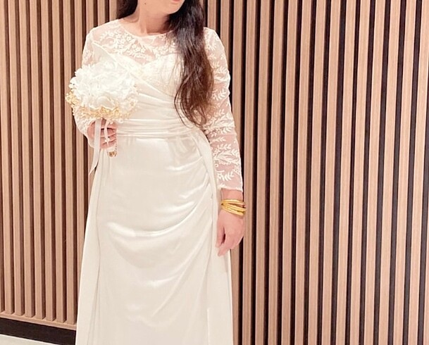 Beyaz nikah elbise