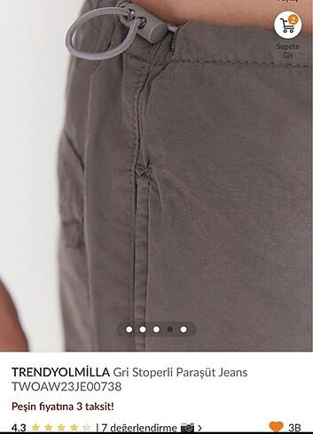 s Beden gri Renk Trendyolmilla 36 bedendir