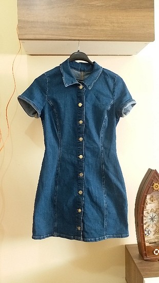Zara mini kot elbise 