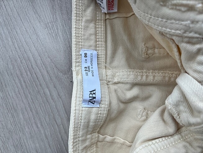 24-36 Ay Beden beyaz Renk Orjinal zara kiz cocuk pantolon