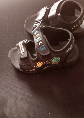Polaris Erkek Siyah Tokalı Kauçuk Sandalet