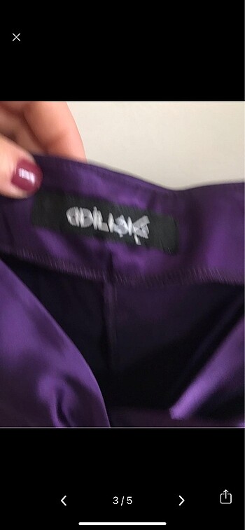 Adil Işık gece elbisesi saten - Görsel 3