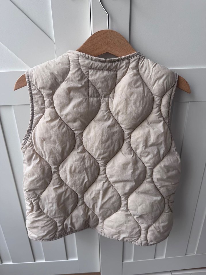 Zara bebek Bej Kolsuz Fermuarlı Yelek - Görsel 2