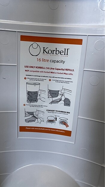  Beden Korbell çöp kovası