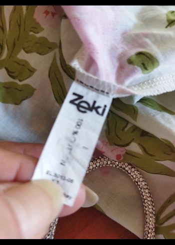 Zeki triko Çiçek Desenli Uzun Kollu pareo - Görsel 5