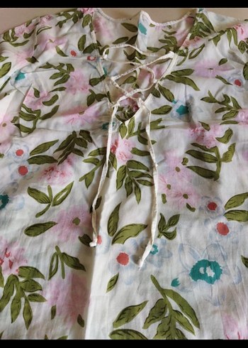 Zeki triko Çiçek Desenli Uzun Kollu pareo - Görsel 4