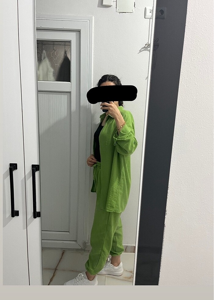 Yeşil Keten Takım - Görsel 4