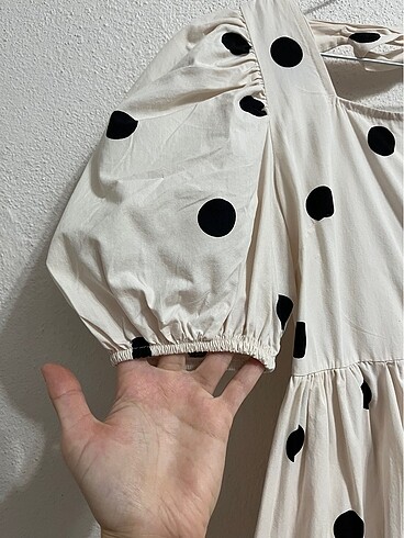 Puantiyeli Midi Günlük Elbise - Görsel 5