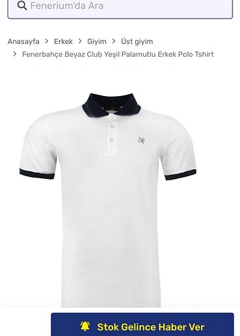 Fenerbahçe Beyaz Erkek Polo Tişört