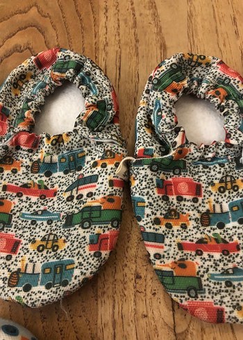 Çocuklar için Renkli Baskılı Tekstil Patik - Görsel 5