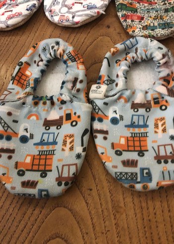 Çocuklar için Renkli Baskılı Tekstil Patik - Görsel 6