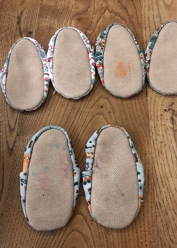 Çocuklar için Renkli Baskılı Tekstil Patik - Görsel 7