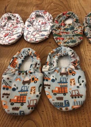 Çocuklar için Renkli Baskılı Tekstil Patik - Görsel 3