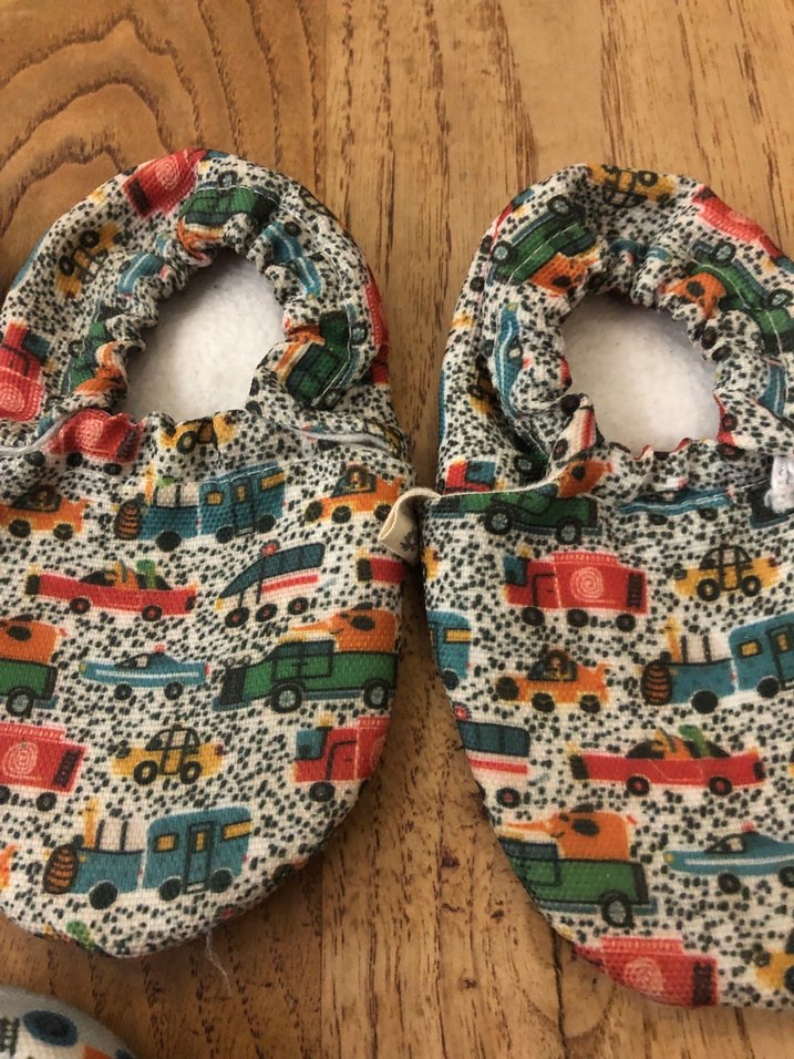 Çocuklar için Renkli Baskılı Tekstil Patik - Görsel 5