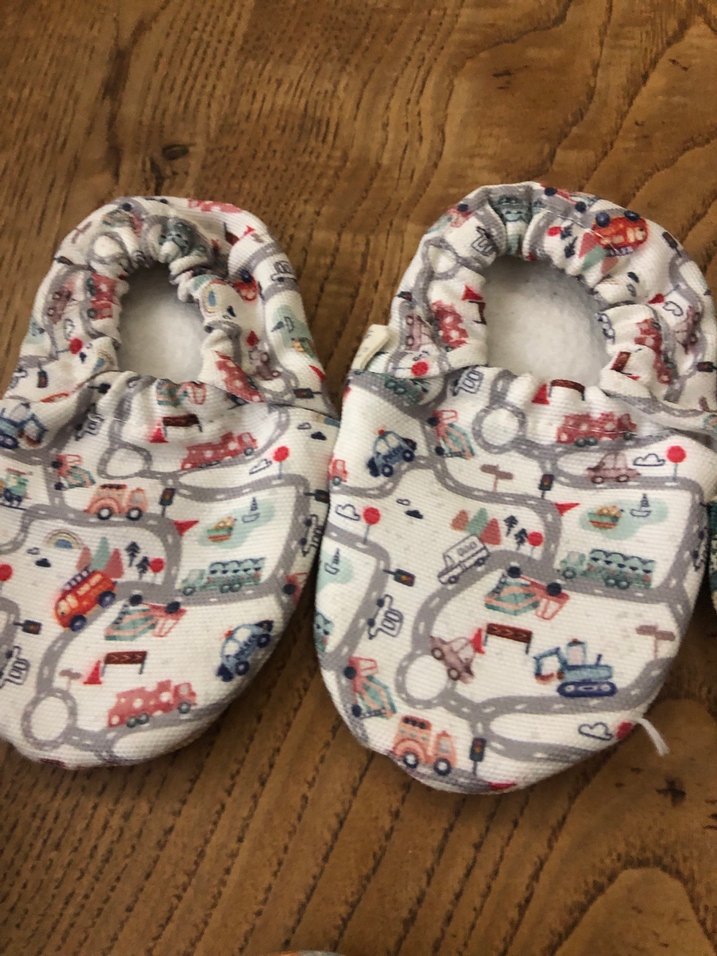 Çocuklar için Renkli Baskılı Tekstil Patik - Görsel 4