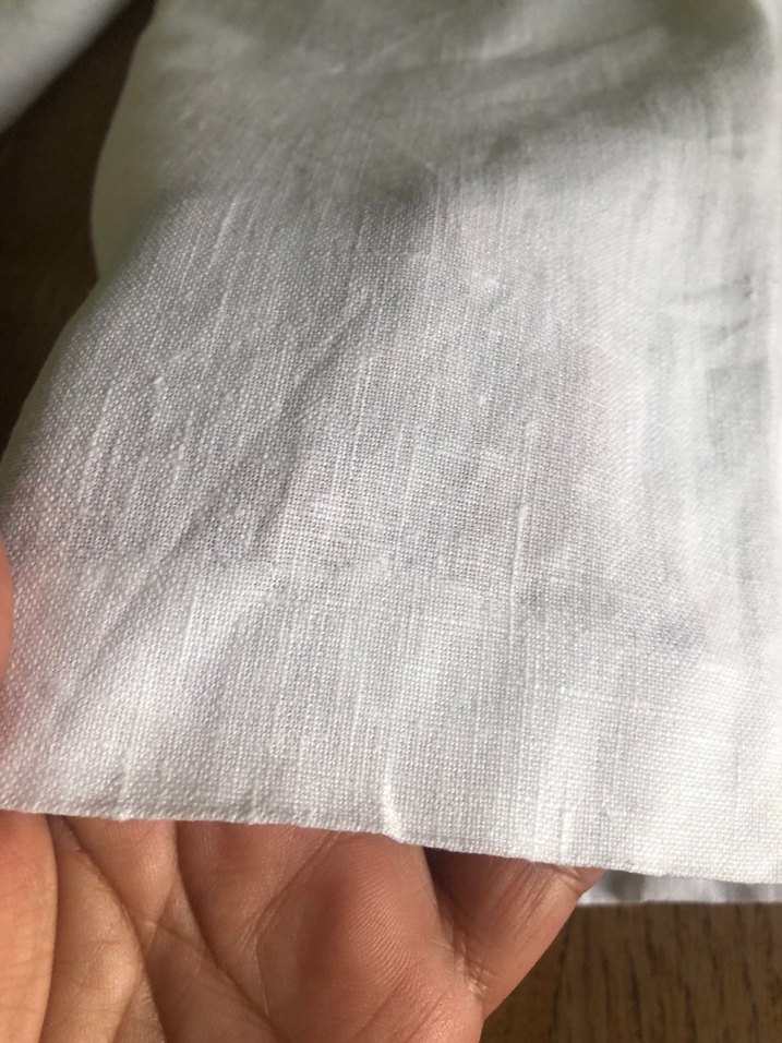 Kadın Beyaz Keten Kumaş Pantolon - Görsel 5