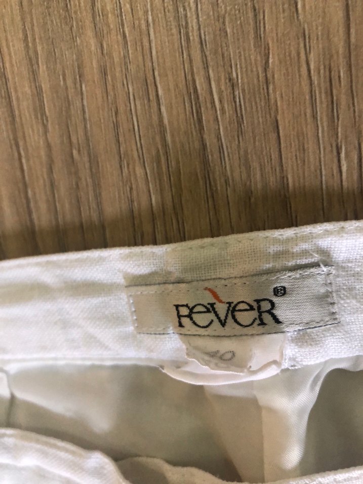 Kadın Beyaz Keten Kumaş Pantolon - Görsel 2