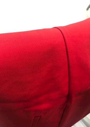 Kırmızı Düğmeli Kadın Kumaş Pantolon - Görsel 4