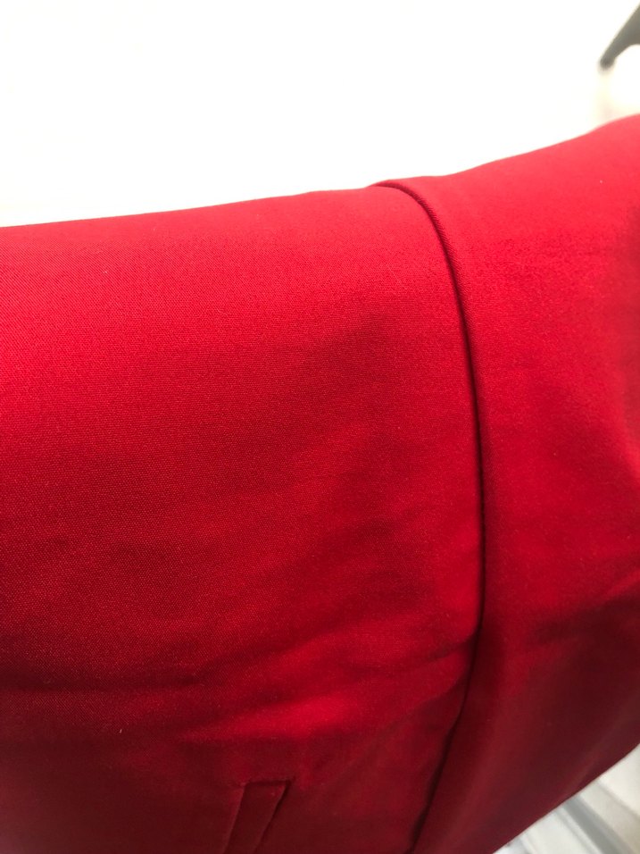 Kırmızı Düğmeli Kadın Kumaş Pantolon - Görsel 4