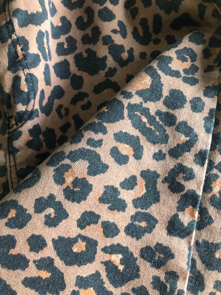 Kahverengi leopar Desenli Kadın Kumaş Pantolon - Görsel 4