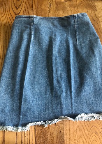 Kadın Mavi kot etek - Görsel 4