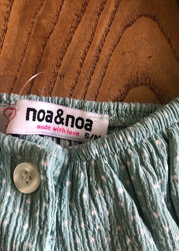 Düğmeli Turkuaz Mini Bohem Bluz - Görsel 3