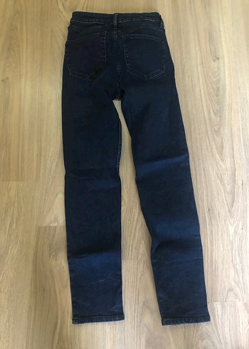 Lacivert Normal Boy Kadın Denim Pantolon - Görsel 2